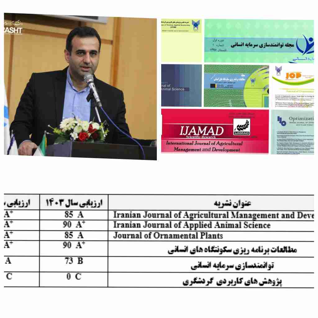 رتبه‌بندی ۱۴۰۴ نشریات دانشگاه آزاد؛ گیلان در صدر پیشرفت
